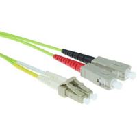 ACT 5 meter LSZH Multimode 50/125 OM5 glasvezel patchkabel duplex met LC en SC connectoren ACT 5 meter LSZH Multimode 50/125 OM5 glasvezel patchkabel duplex met LC en SC connectoren