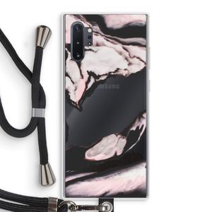 Roze stroom: Samsung Galaxy Note 10 Plus Transparant Hoesje met koord