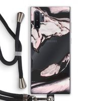 Roze stroom: Samsung Galaxy Note 10 Plus Transparant Hoesje met koord Roze stroom: Samsung Galaxy Note 10 Plus Transparant Hoesje met koord