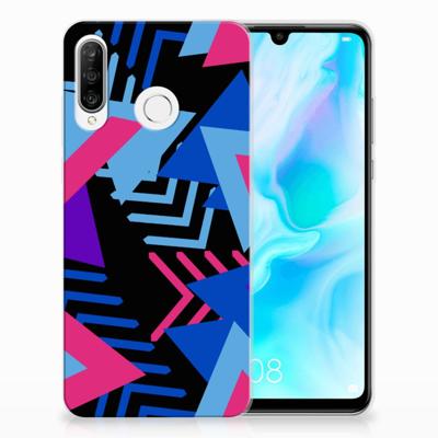 Huawei P30 Lite | TPU Hoesje | Funky Triangle