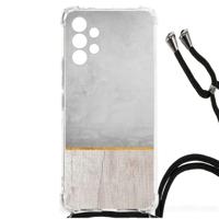 Samsung Galaxy A13 4G Stevig Telefoonhoesje Wood Concrete