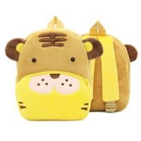 Kinderen 3D dier fluwelen rugzakken kinderen cartoon kleuterschool speelgoed geschenken school tassen (tijger)
