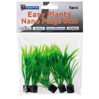 Superfish Easy Plants Nano Plug Set - 5x Kunstplanten 8cm, Aquarium Decoratie, Natuurlijke Uitstraling