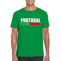 Groen Portugal supporter t-shirt voor heren