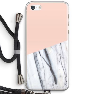 A touch of peach: iPhone 5 / 5S / SE Transparant Hoesje met koord