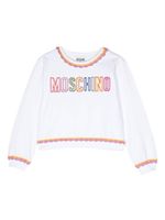 Moschino Kids sweat à logo imprimé - Blanc