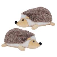 Sandy pluche Knuffel Egel - 2x - Dieren knuffels - stof - 23 cm - thumbnail