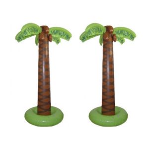 2x stuks opblaasbare deco palmboom 165 cm