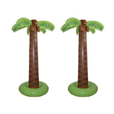 2x stuks opblaasbare deco palmboom 165 cm