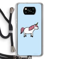 Eenhoorn: Xiaomi Poco X3 NFC Transparant Hoesje met koord