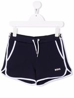 BOSS Kidswear short à taille à logo - Bleu