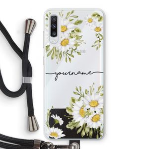 Daisies: Samsung Galaxy A70 Transparant Hoesje met koord