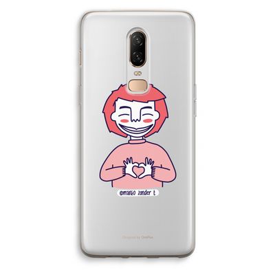 Hartje: OnePlus 6 Transparant Hoesje