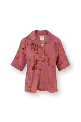 Pip Studio Flora Top Korte Mouw Bodhi Flower Donkerroze S Pip Studio Flora Top Korte Mouw Bodhi Flower Donkerroze S