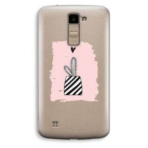 Zwart-wit cactus: LG K10 (2016) Transparant Hoesje