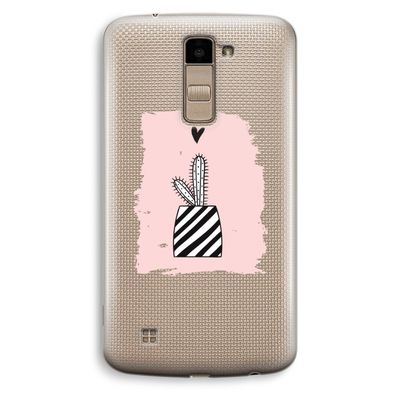 Zwart-wit cactus: LG K10 (2016) Transparant Hoesje