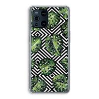 Geometrische jungle: Oppo Find X3 Transparant Hoesje