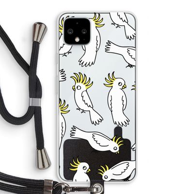 Papegaai: Pixel 4 XL Transparant Hoesje met koord