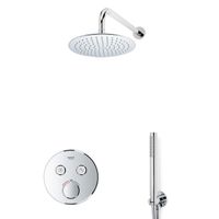 GROHE Grohtherm Regendoucheset Inbouw- hoofddouche 20 cm - 2 functies - handdouche staaf 1 stand - wandarm - chroom sw105953 SW104917 SW720559 SW696254 SW542643 SW496