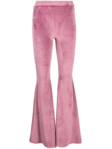 GCDS pantalon en velours à coupe évasée - Rose