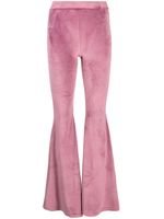 GCDS pantalon en velours à coupe évasée - Rose