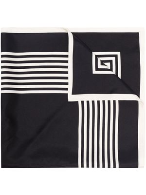 lescarf foulard No. 2 en soie - Noir