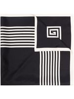 lescarf foulard No. 2 en soie - Noir