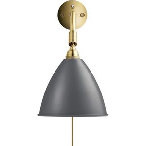 Gubi Bestlite BL7 Ø16 Wandlamp - Messing & Mat grijs