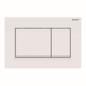 Bedieningsplaat Geberit Sigma 20-Square Toets Spoeling Mat Wit Glans Wit