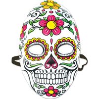 Sugarskull Halloween verkleedaccessoire masker Dia de los Muertos/Day of the Dead voor dames   -