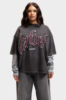 Label Garment Double Layered Longsleeve Dames Grijs - Maat XS - Kleur: Grijs | Soccerfanshop