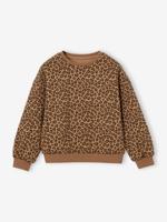 Decoratieve meisjessweater met hartjes of stippen beige