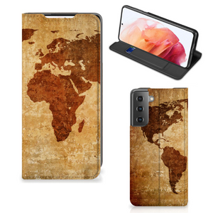 Samsung Galaxy S21 Book Cover Wereldkaart