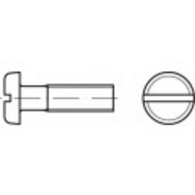 TOOLCRAFT TO-5445612 Platkopschroeven M5 10 mm Sleuf DIN 85 Messing 200 stuk(s)