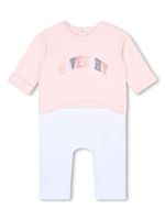 Givenchy Kids barboteuse en coton à logo bouclé - Rose