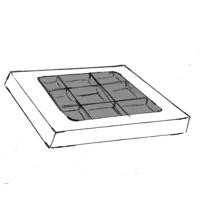 Bonbon doosjes - Chocolade doosje - presentatiedoos BASIC wit - 24 stuks