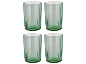 Bitz Waterglas Kusintha - Groen - 280 ml - 4 stuks