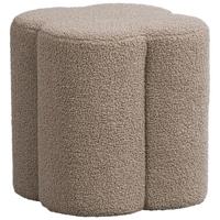Poef Valencia - taupe - 38xØ35 cm - Leen Bakker