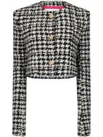 Nina Ricci houndstooth-pattern wool-cotton jacket - Noir - thumbnail