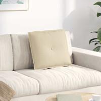 VidaXL Rugkussen crème 50 x 19 x 45 cm stof