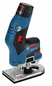 Bosch Blauw GKF 12 V-8 Accu Kantenfrees met 2 accu&apos;s 3.0Ah - 06016B0000