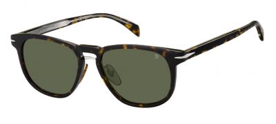 David Beckham zonnebril 7040/F/S heren cat. 3 rond bruin/groen David Beckham zonnebril 7040/F/S heren cat. 3 rond bruin/groen
