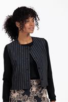 Studio Anneloes Sjuul Pinstripe Gilet 12447 Gilets 9022 Black/latte
