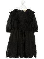 Stella McCartney Kids robe en soie Shooting Star - Noir - thumbnail