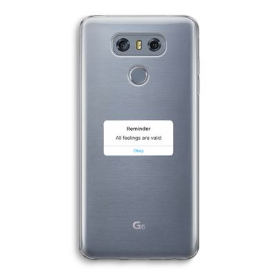 Reminder: LG G6 Transparant Hoesje