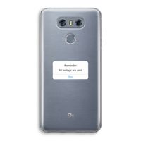 Reminder: LG G6 Transparant Hoesje