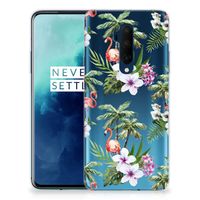 OnePlus 7T Pro TPU Hoesje Flamingo Palms - thumbnail