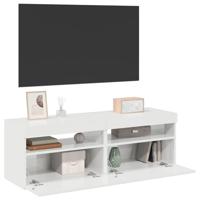 Tv-meubelen 2 st met LED-verlichting 60x35x40 cm hoogglans wit