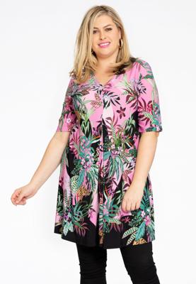 Yoek Tuniek v-hals WILDERNESS | Roze | Maat 50/52