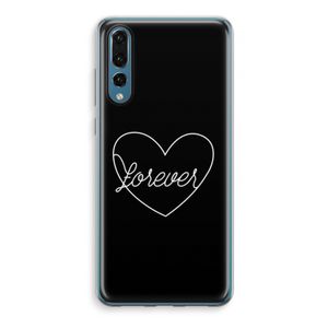 Forever heart black: Huawei P20 Pro Transparant Hoesje